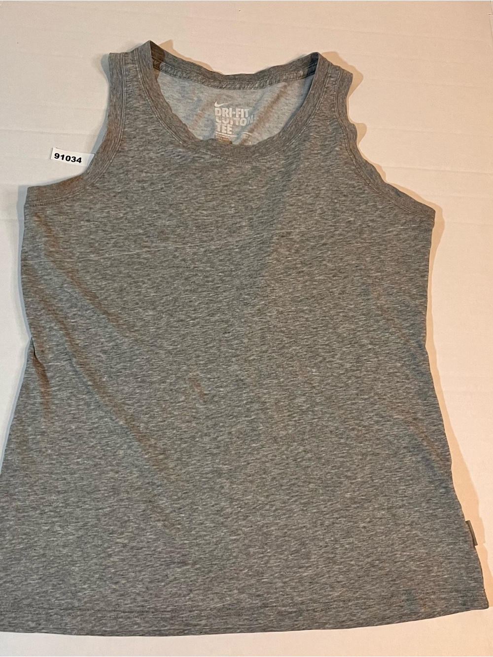 Nike Dri Fit Women's Heather Gray Athletic Tank Top